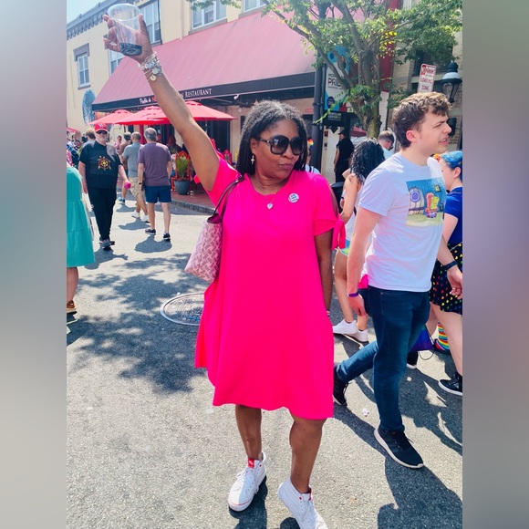 Ribbon Sleeve Knit Dress - Picture 9 of 11